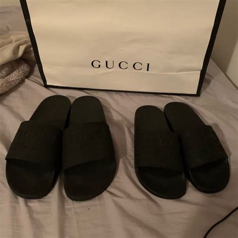 gucci slides his and hers|Gucci ladies slides.